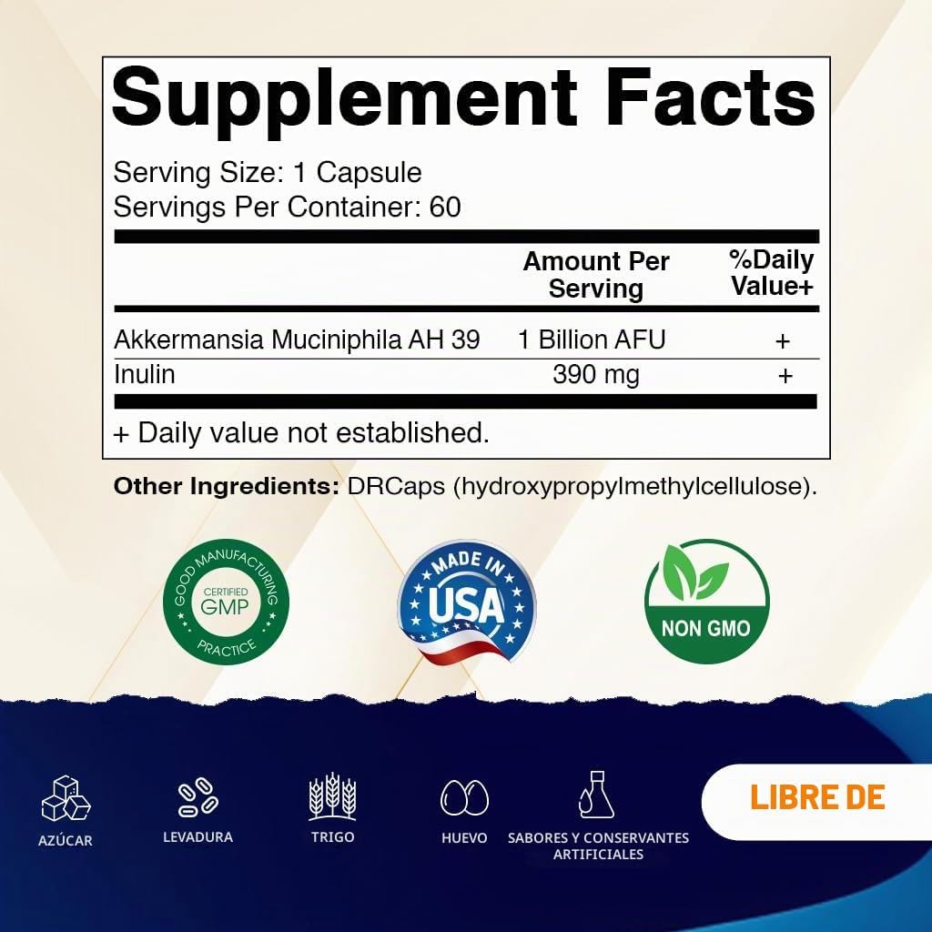 Vitamatic Akkermansia Muciniphila Salud Intestinal - 60 Cápsulas