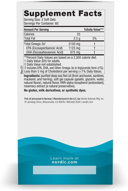 Nordic Naturals - Ultimate Omega 2X, 2150mg - 120 capsulas