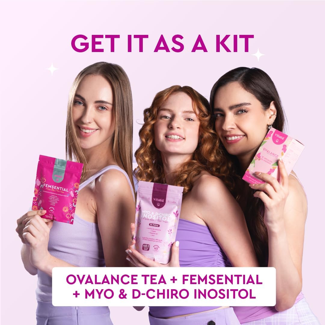Vitatú Myo Inositol (4g) & D-Chiro Inositol (1g) Ideal Mix 40:1  para 45 Dias con acido Folico y  Vitamin D3 + Zinc,  225 g