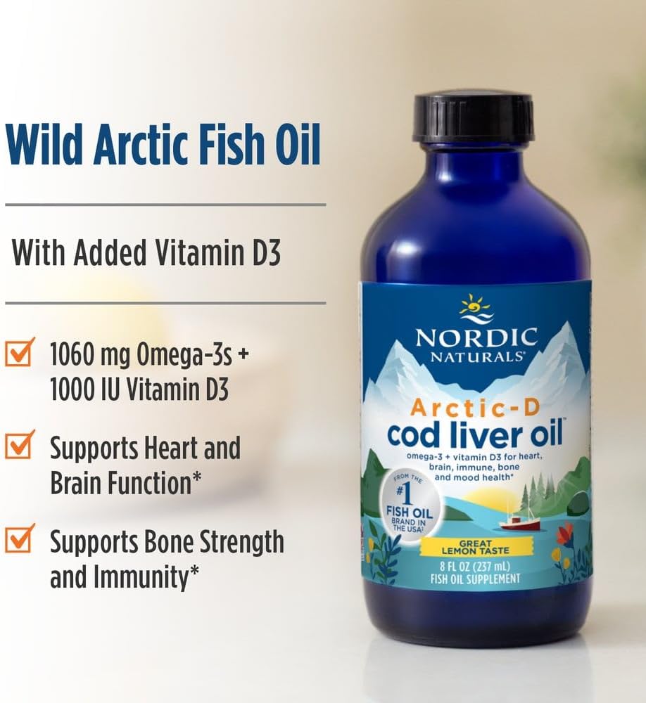 Nordic Naturals Arctic-D Cod Liver Oil, 237 ml