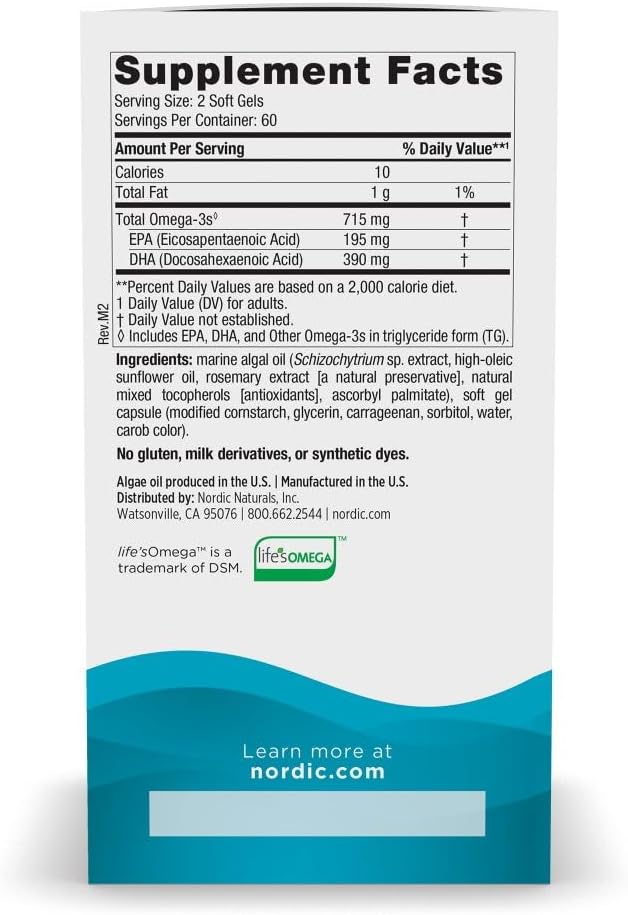 Nordic Naturals - Algas Omega 715 mg, 120 Softgels
