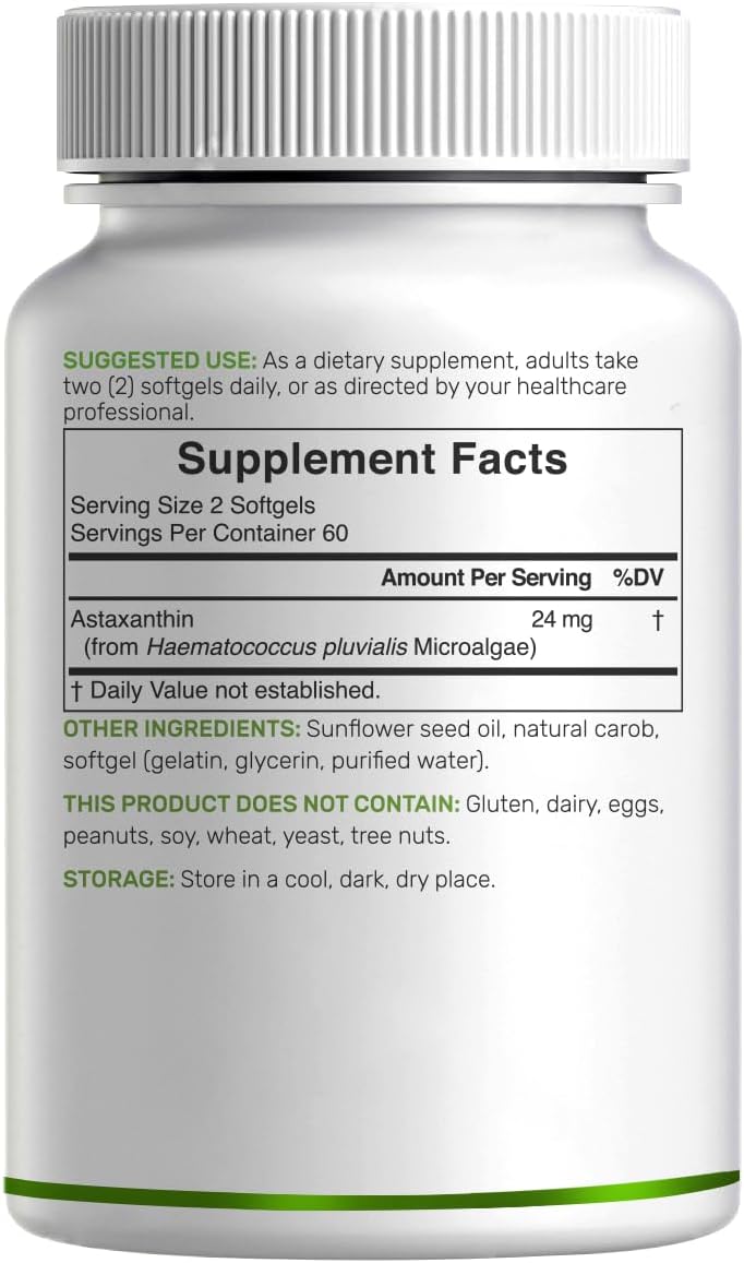 Deal Supplement-  Astaxanthin 24mg(12mg por capsula), 120 capsulas