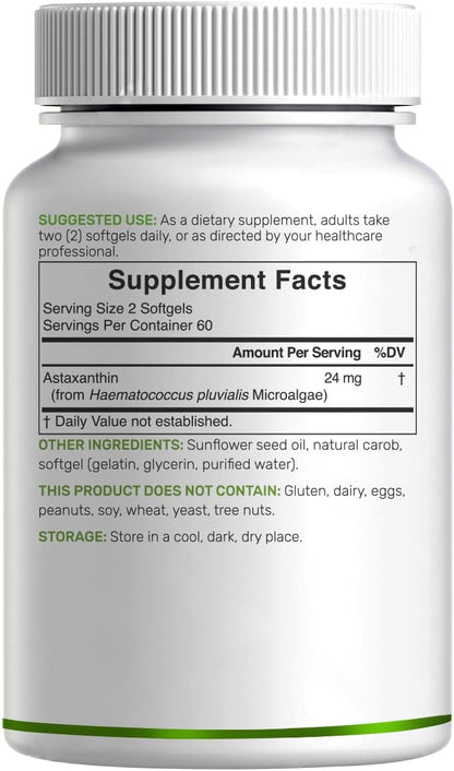 Deal Supplement-  Astaxanthin 24mg(12mg por capsula), 120 capsulas