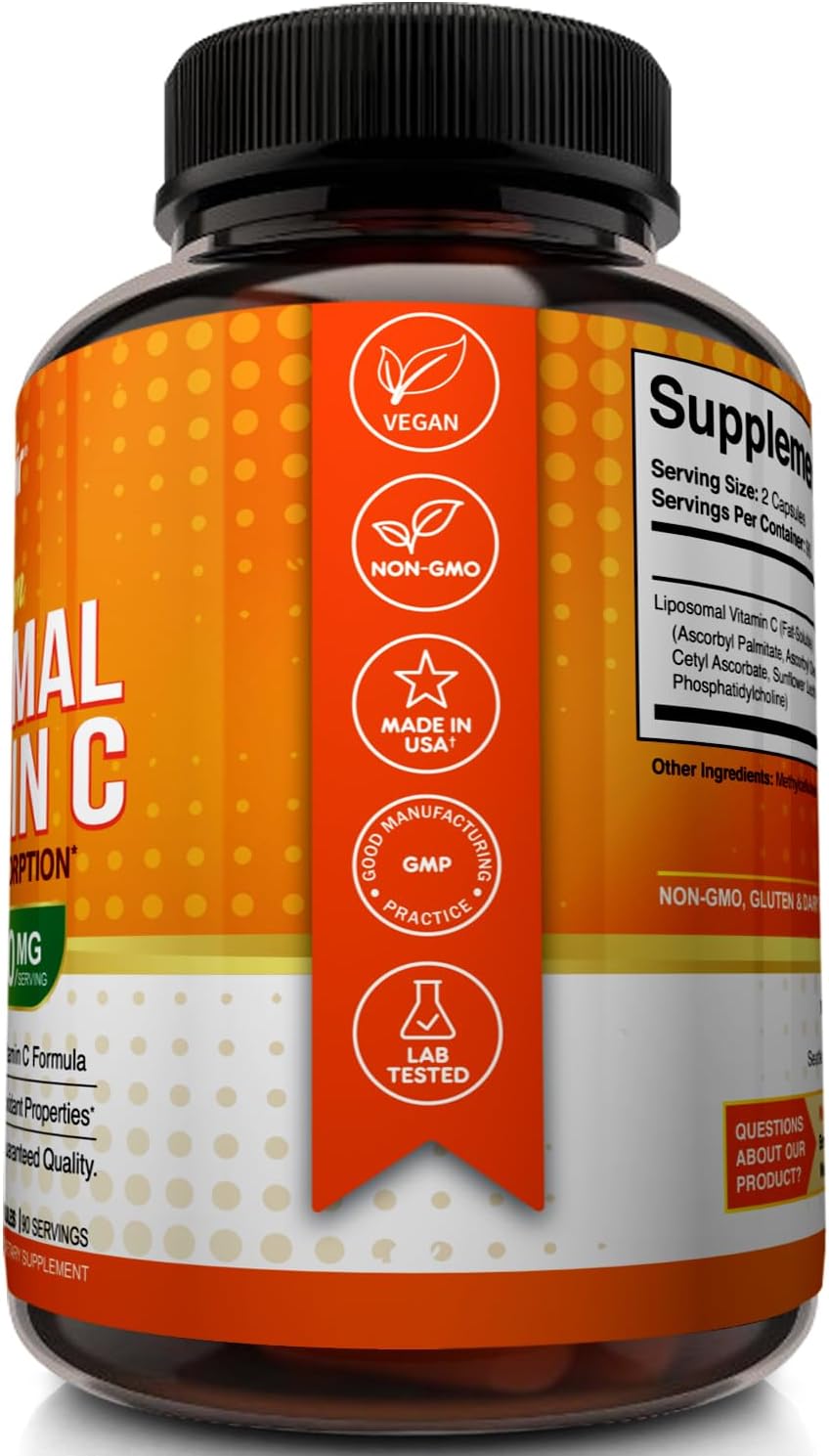 Vitamina C Liposomal NutriFlair 1700 mg, 180 Cápsulas - Alta absorción