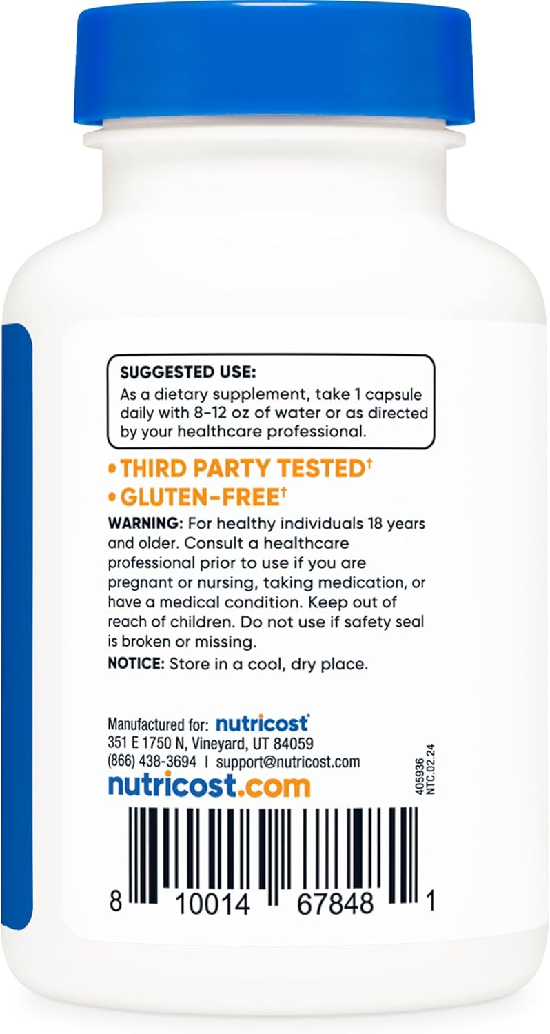 Nutricost Vitamina B12 (metilcobalamina) 1000mcg, 120 cápsulas