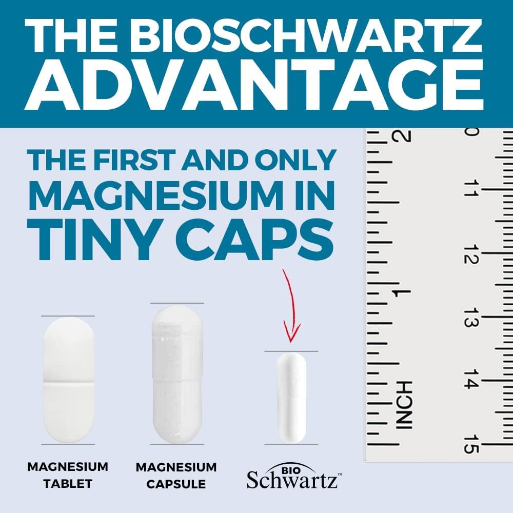 Bisglicinato de magnesio 100% efecto no laxante - Máxima absorción y totalmente reaccionado y tamponado - Energía saludable muscular y apoyo articular - sin OMG -180 mini capsulas