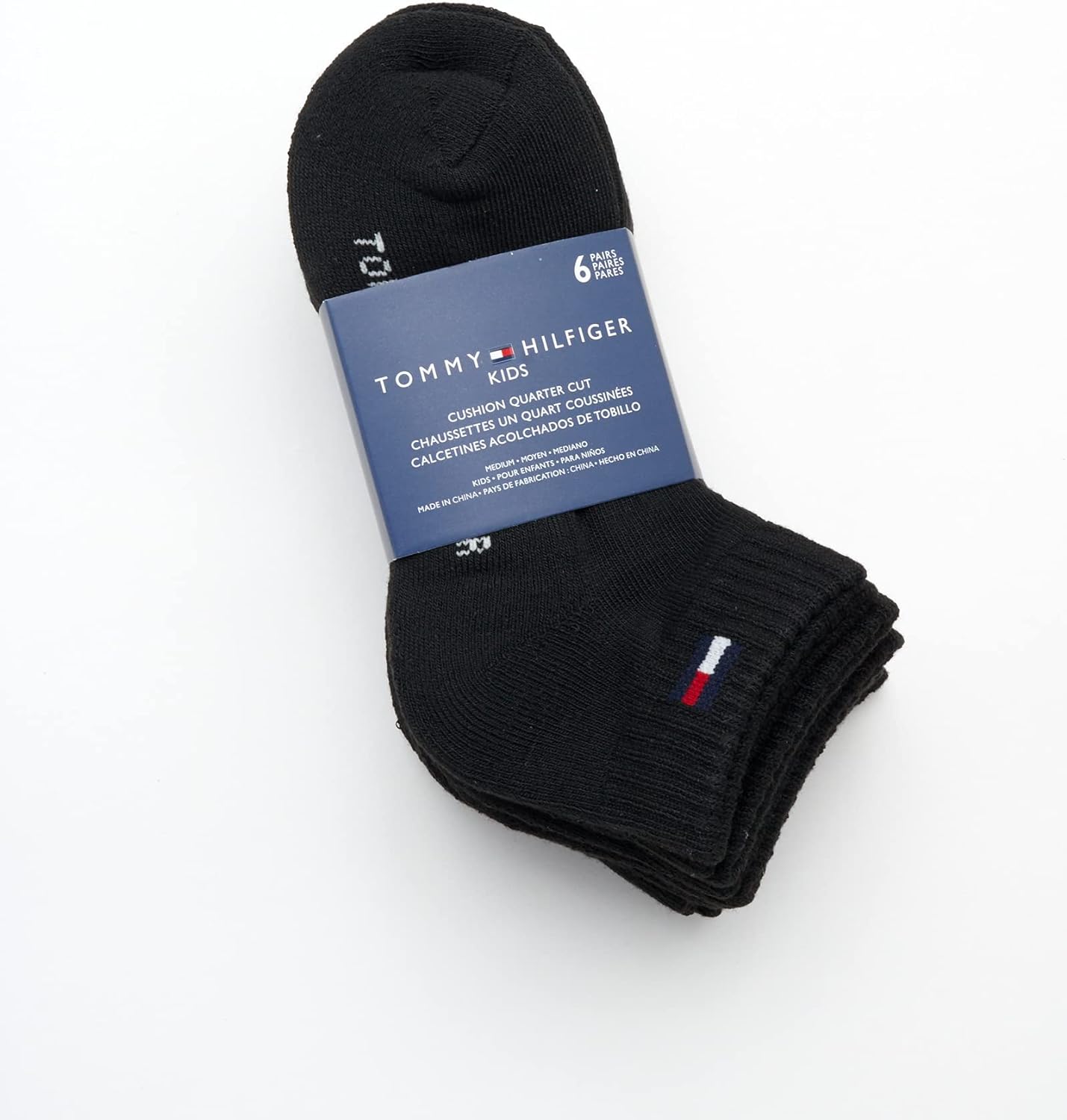 PACK 6 PARES DE MEDIAS Tommy Hilfiger, hasta el tobillo color negro