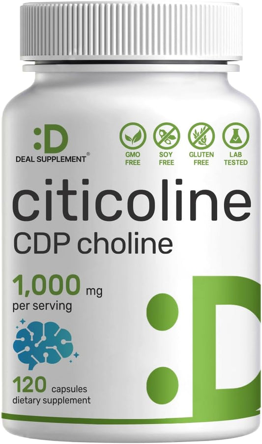 DEAL SUPPLEMENT Citicoline CDP Colina, 1,000 mg por porción, 120 cápsulas