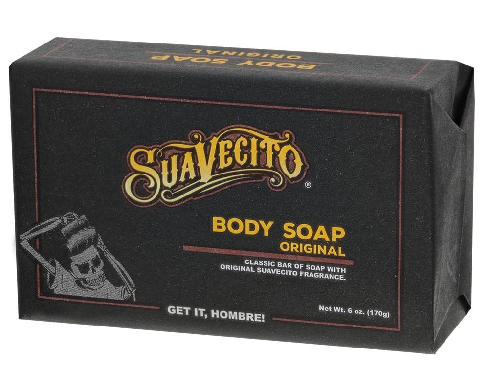 Suavecito Barra de jabón para el cuerpo y las manos hidratantes con fragancia original masculina, 170g