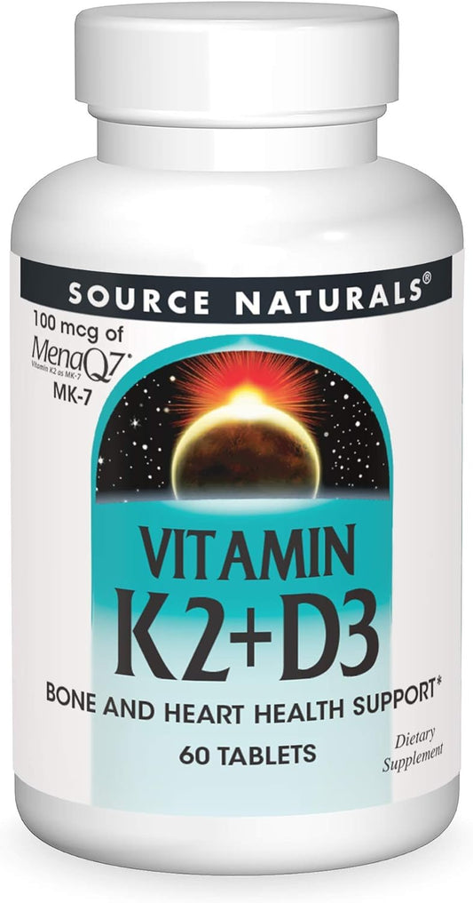 Source Naturals, VitaminaK2 + D3, 60 Tabletas