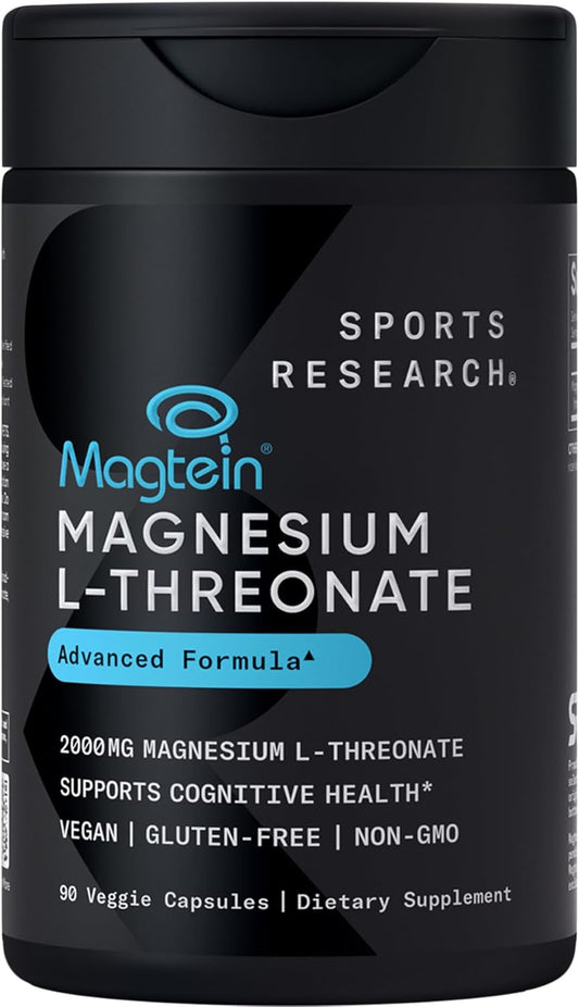 Sports Research Magtein Magnesio L-Threonate, 2000 mg, 135  Capsulas