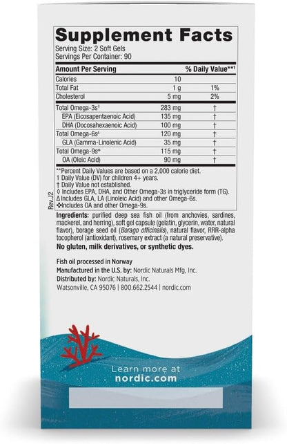 Nordic Naturals - Complete omega junior 283mg, 180 mini capsulas
