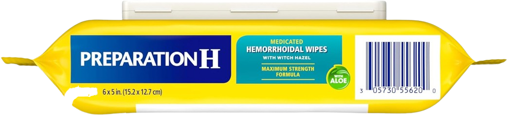 PreparationH - Medicated Hemorrhoidal wipes(maximum strength formula), 48 wipes