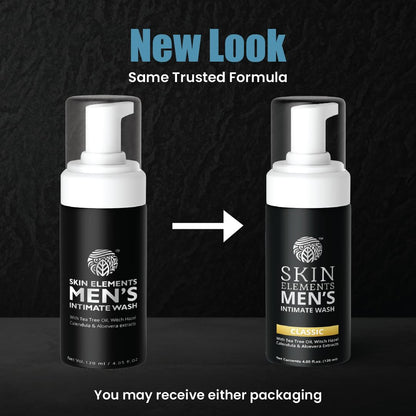 Skin Elements Lavado íntimo para hombres con aceite de árbol de té,  120ml