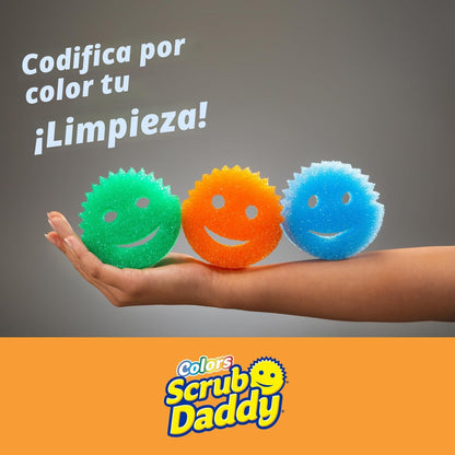 Scrub Daddy Esponjas de color – Esponjas multiusos sin arañazos para limpieza de cocina, baño y hogar – Hechas con espuma de polímero sin BPA - 8 unidades