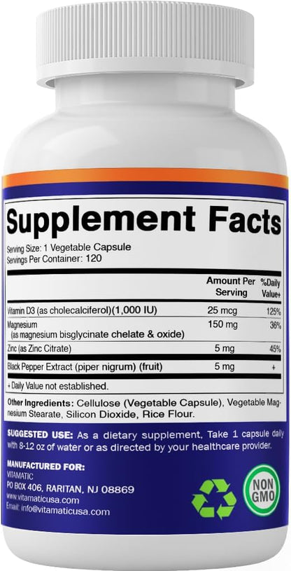 Vitamatic Bisglicinato de magnesio 500 mg - 120 cápsulas