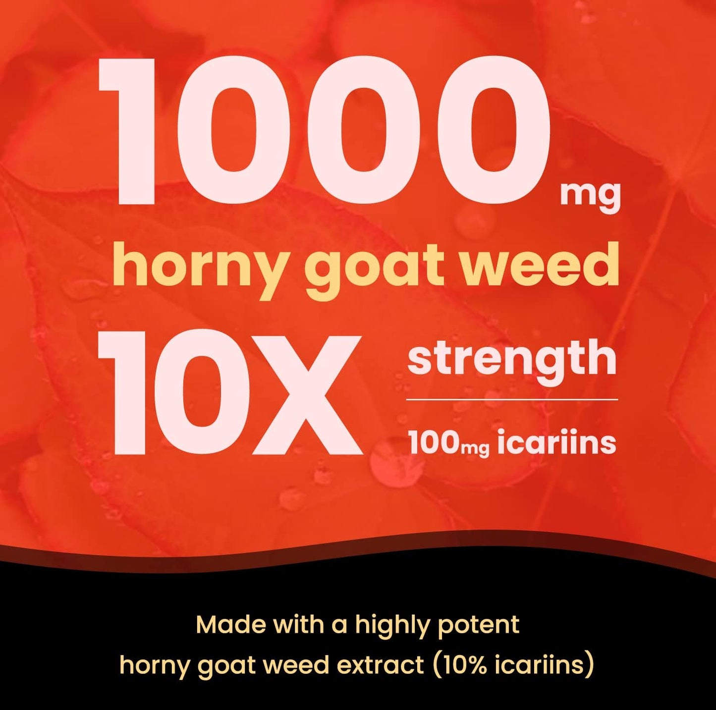 Horny Goat Weed - Extracto de hierba de cabra Premium - 60 capsulas