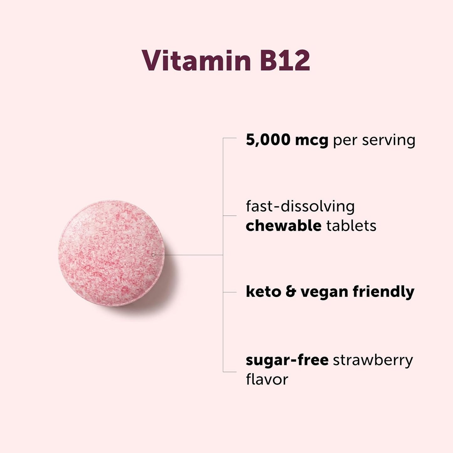 Micro Ingredients - Vitamina B12 methylcobalamin 5,000mcg - 240 tabletas