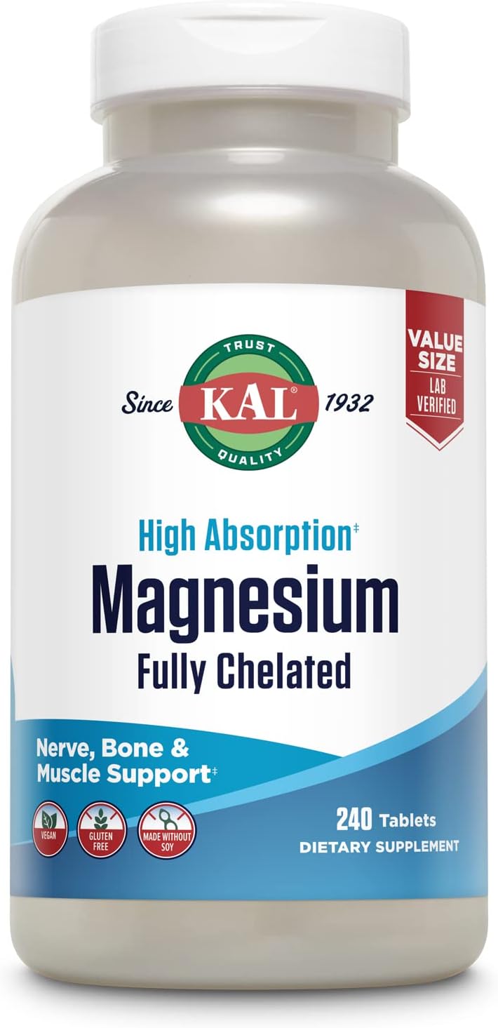 Kal - Magnesium Fully Chelated (high absorption), 240 tabletas