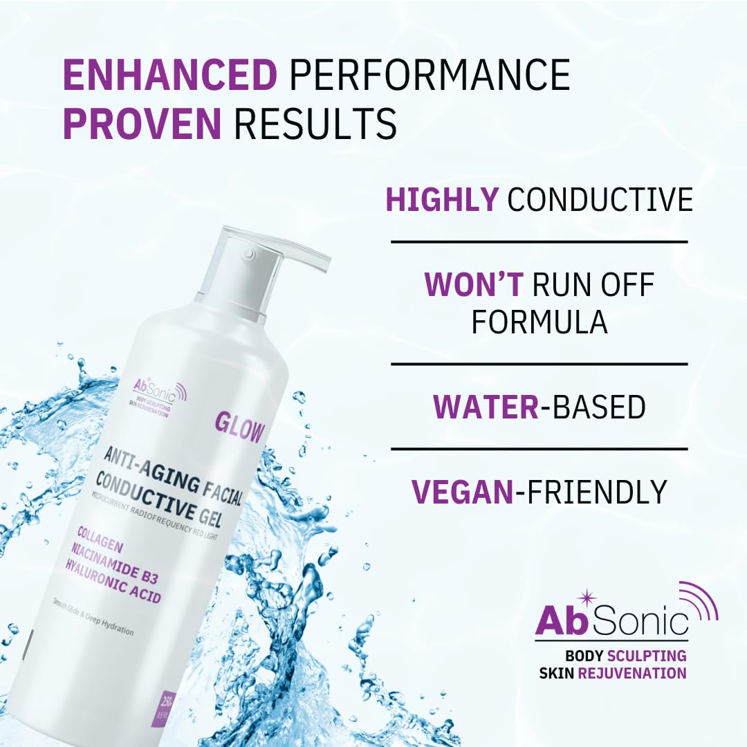Absonic Gel conductor facial antienvejecimiento Glow, 250 ml