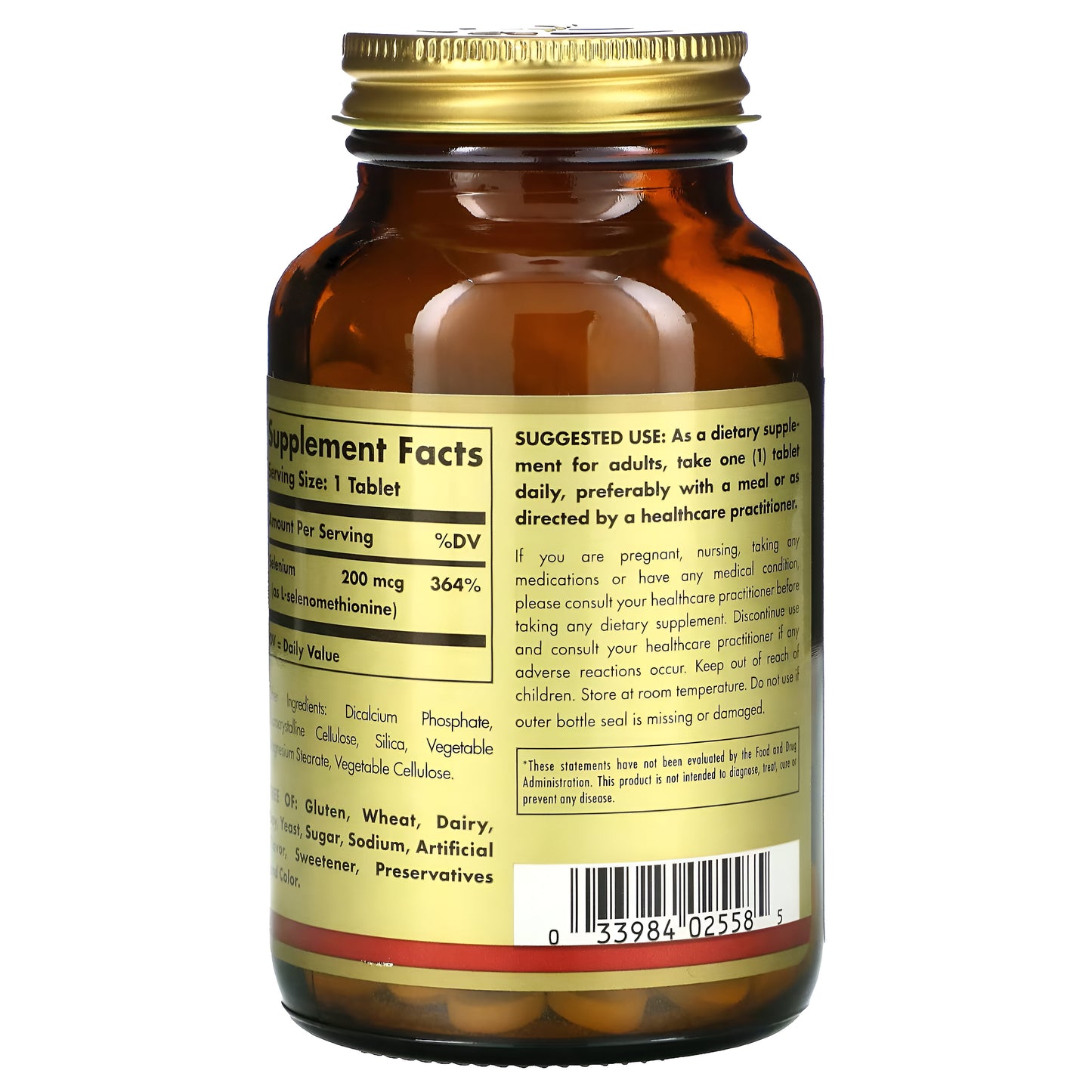Solgar selenio sin levaduras 100 mcg / 200mcg