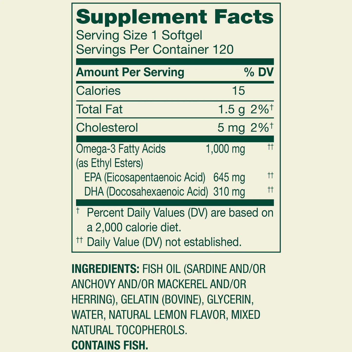 Spring Valley Proactive Support Omega-3, 1000 mg, Cápsulas Blandas