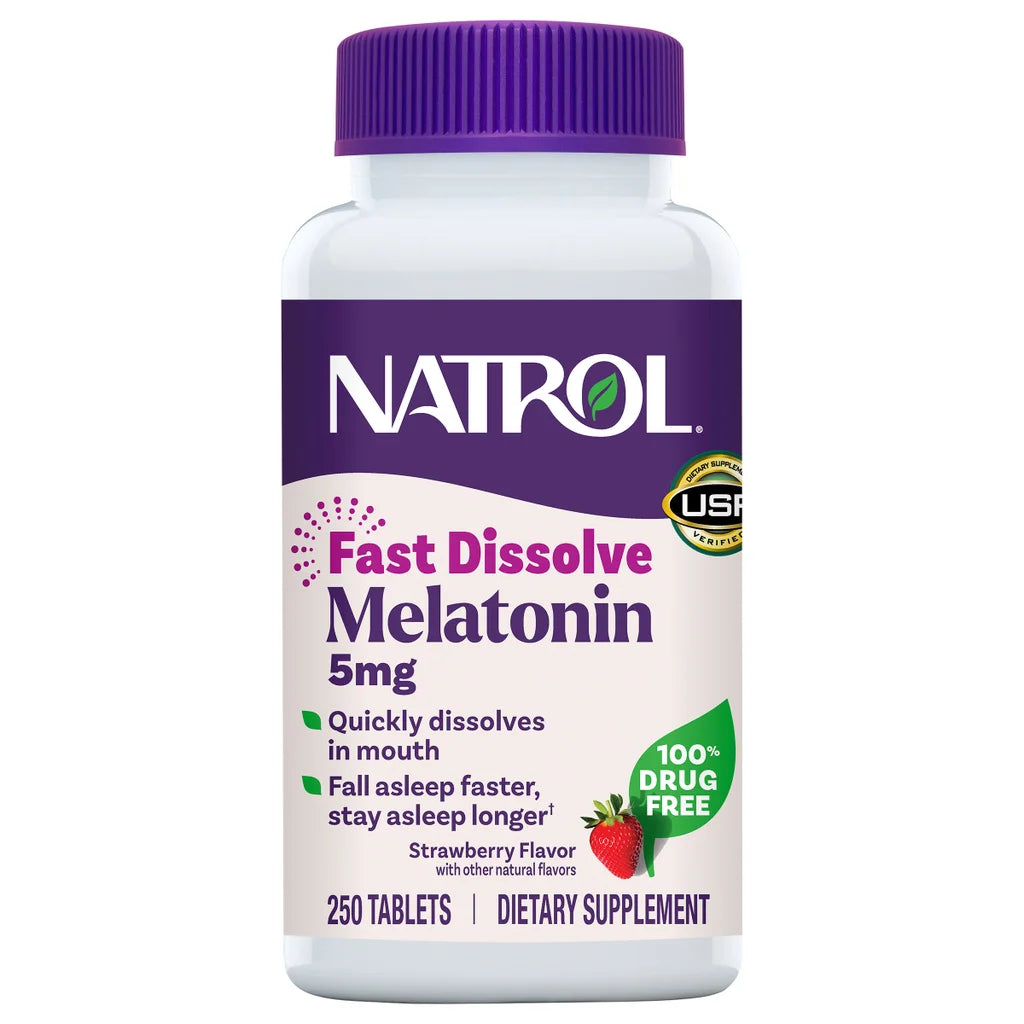 MELATONINA NATROL 5 MG  250 TABLETAS - NATROL - FAST DISSOLVE