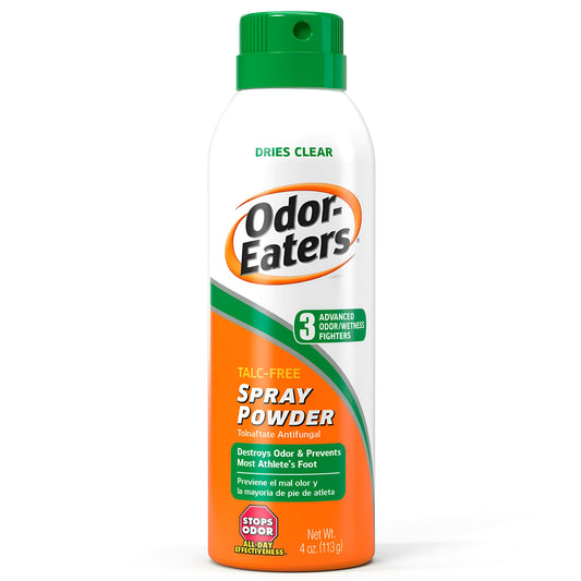 Odor-Eaters Desodorante en polvo en aerosol para pies, control de olores y absorción del sudor, 4 oz 113g