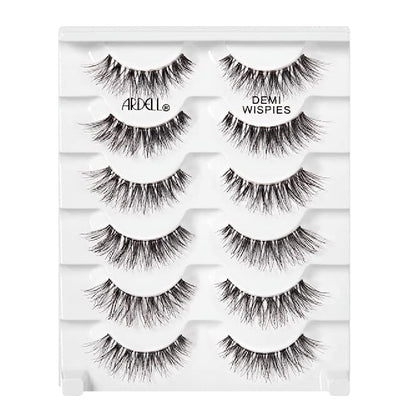 Pestañas Postizas Ardell Demi Wispies, Pestañas Postizas Ligeras con Banda Invisible 6 Pares