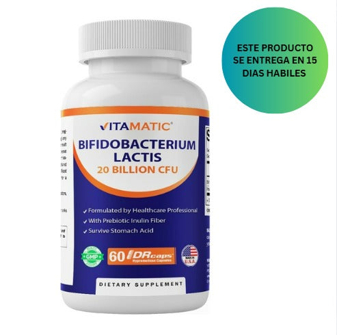 Vitamatic Bifidobacterium lactis - 20 mil millones por cápsula DR - 60 Capsulas
