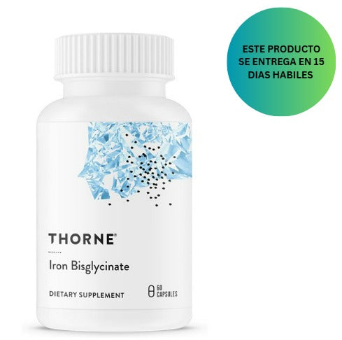 Thorne, Hierro Bisglycinate 60 cápsulas vegetarianas