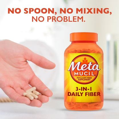 Metamucil Cápsulas de cáscara de psyllium , 300 cápsulas