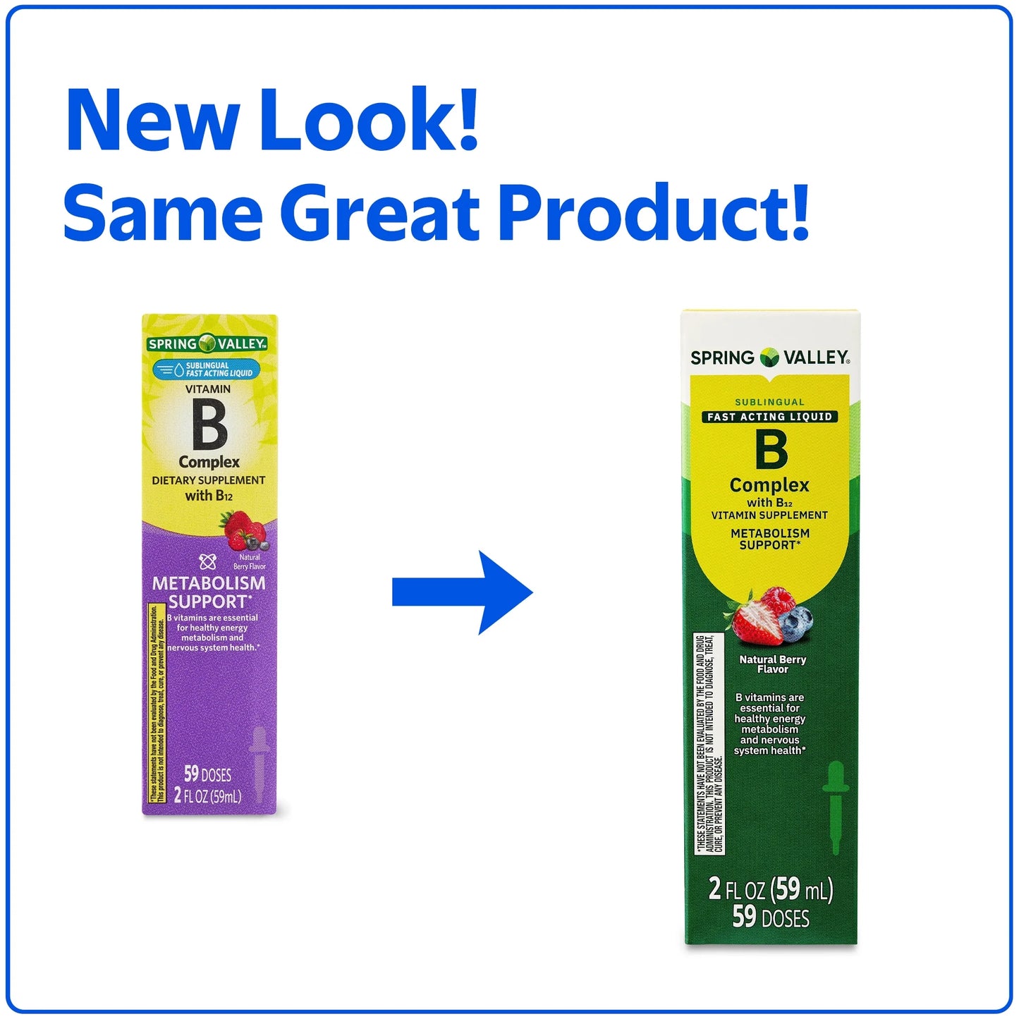 Spring Valley Complejo sublingual de vitamina B con vitamina B12, 59 ml