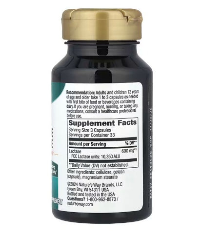 Nature's Way, Lactose Defense, 100 cápsulas (230 mg por cápsula)