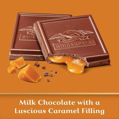 GHIRARDELLI Barra de Cuadrados de Chocolate con Leche y Caramelo - 138g