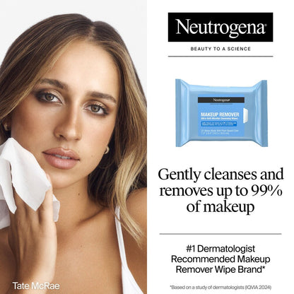 Neutrogena Makeup Remover  Cleansing Towelettes,Toallitas Desmaquillantes Neutrogena, 25 unidades 25 Pañitos