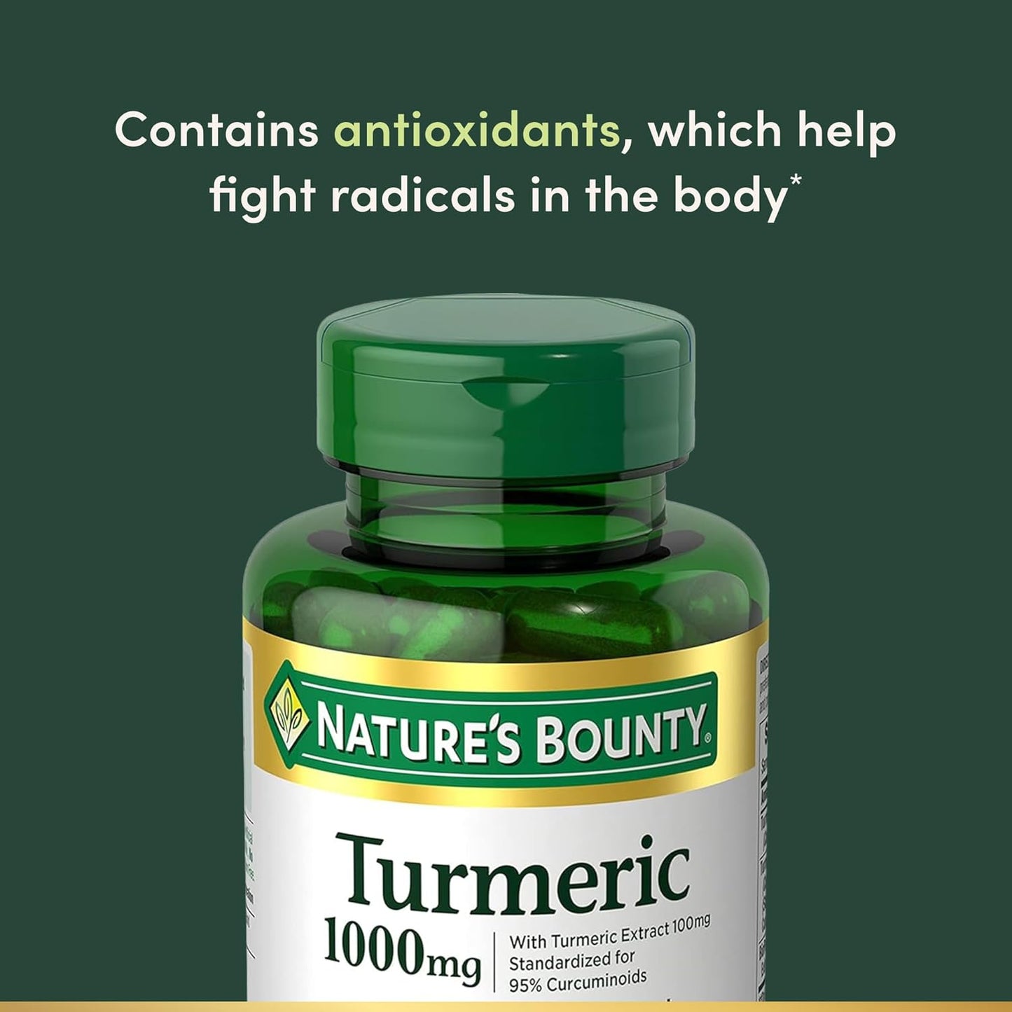 Natures bounty - Turmeric 1000mg con Black Pepper Extract, 60 capsulas