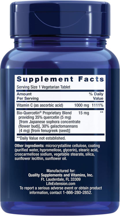 Life Extension - Vitamina C con Bio-quercetin, 60 tabletas vegetarianas