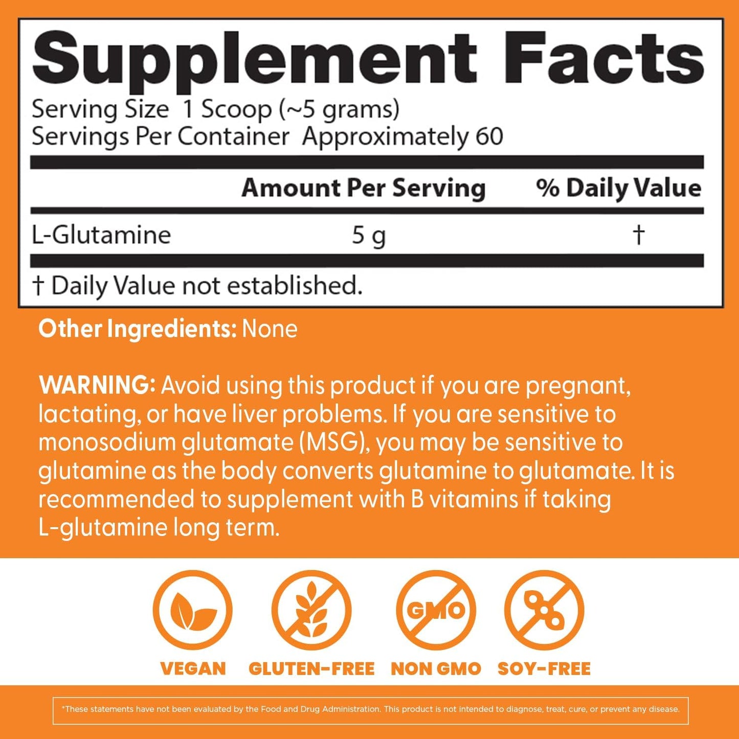 Doctors Best Pure L - Suplemento en polvo de glutamina, 300gr