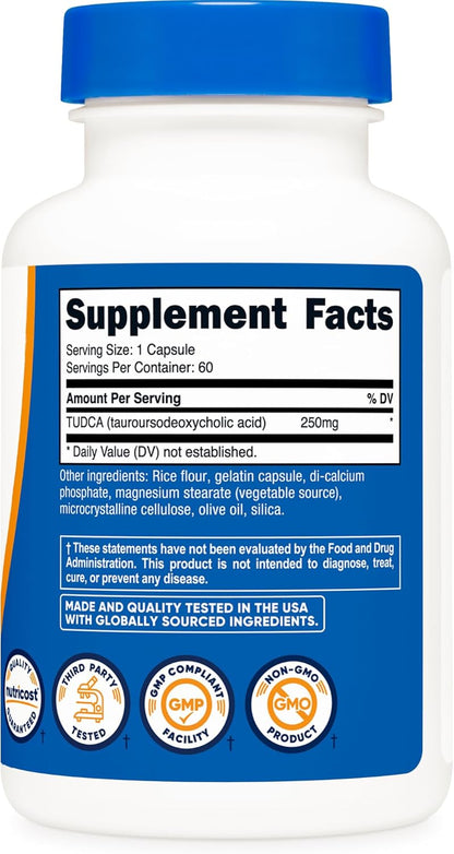 Nutricost Tudca (àcido tauronesodeoxicólico) 60 cápsulas