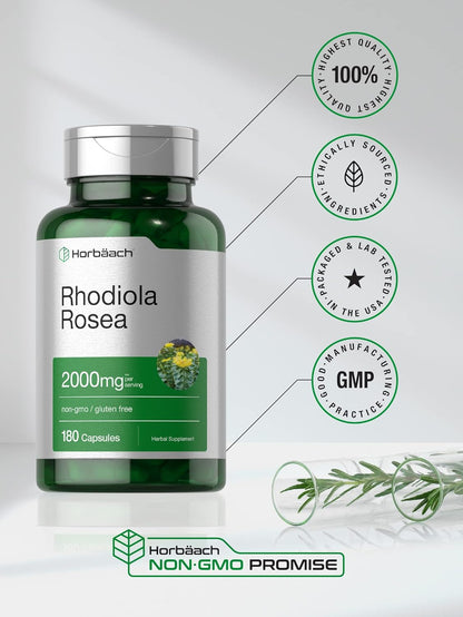 Horbäach Cápsulas de Rhodiola Rosea | 180 unidades