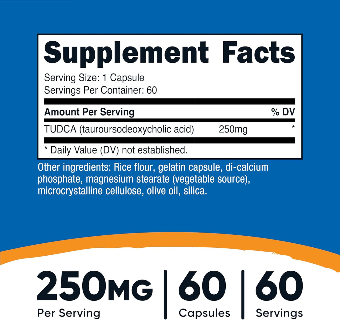 Nutricost Tudca (àcido tauronesodeoxicólico) 60 cápsulas