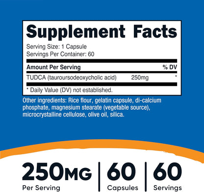 Nutricost Tudca (àcido tauronesodeoxicólico) 60 cápsulas