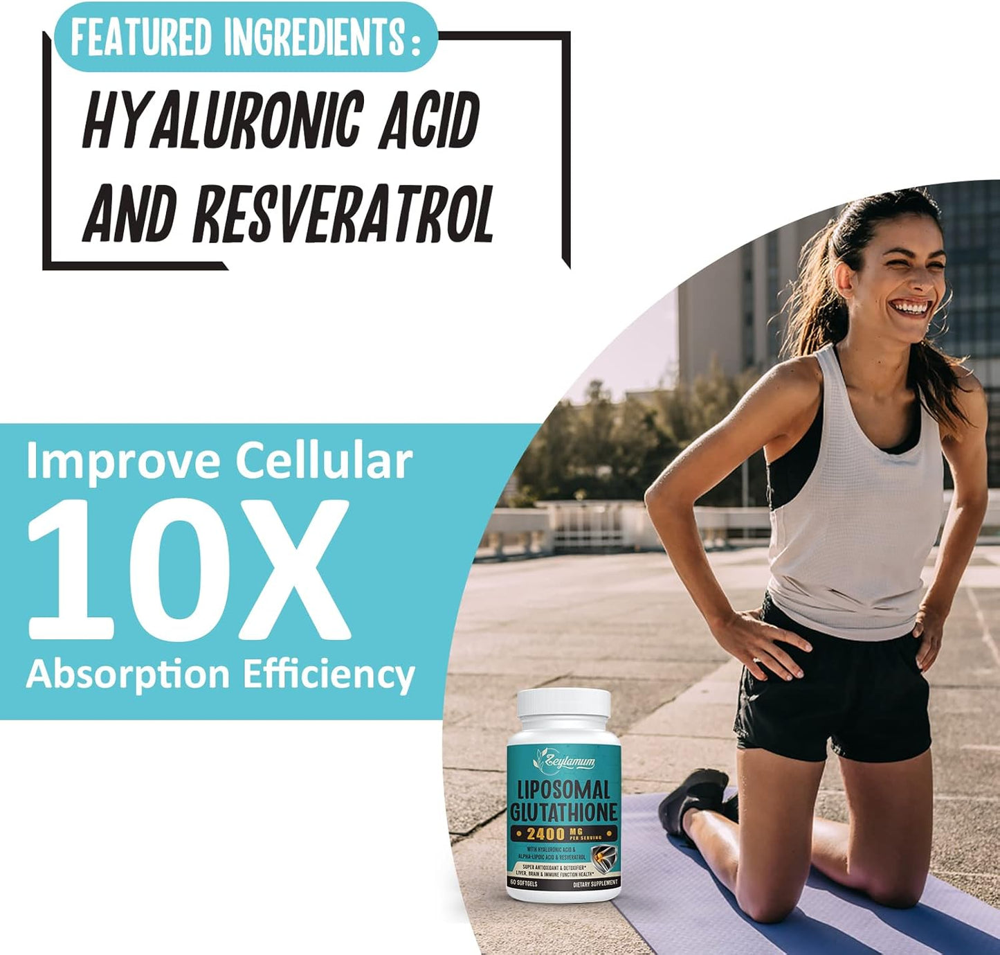 Zeylamum Liposomal Gluthatione 2400 mg 60 Softgels