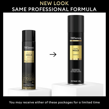 TRESemmé Spray para el cabello Extra Hold para el control del frizz de 24 horas, con tecnología Pro Lock, 413g