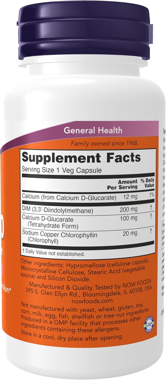 Now - Vitaminas  Dim 200 , 90 capsulas vegetables