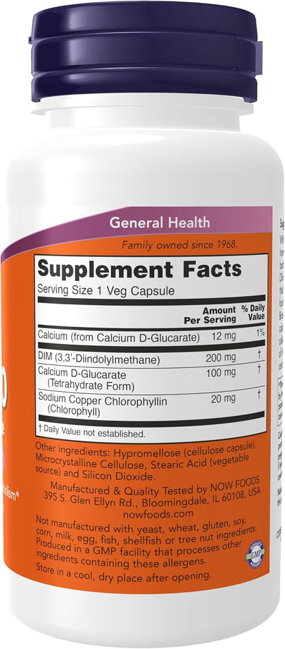 Now - Vitaminas  Dim 200 , 90 capsulas vegetables