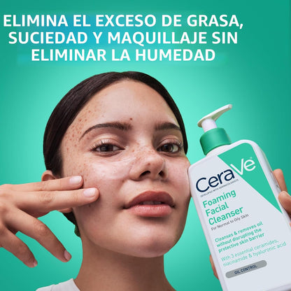 CeraVe Limpiador Facial Espumoso, 355ml