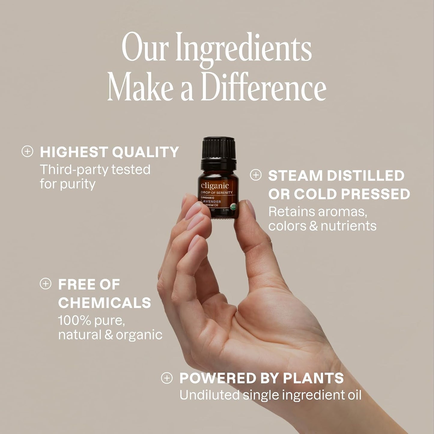 Cliganic - Set de aceites esenciales orgánicos 100% puros y naturales