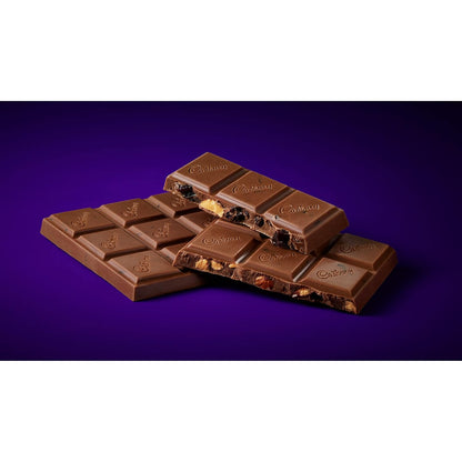 CADBURY DAIRY MILK - Caramelos de frutas y frutos secos, envueltos individualmente, barra de 99gr